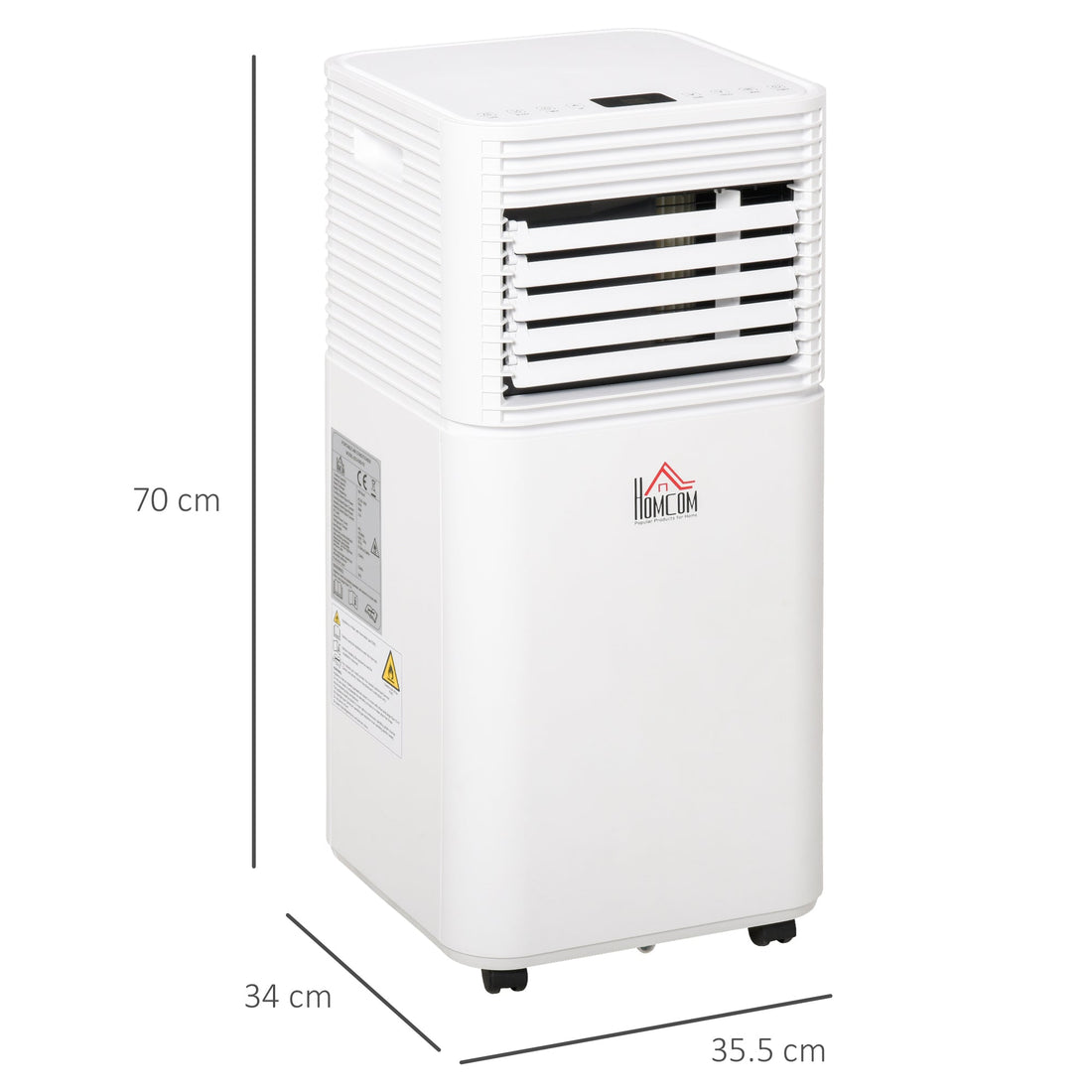 7000 BTU Portable Air Conditioner for Cooling Dehumidifier Fan, Air Conditioning Unit for Room up to 15m², with Remote, 24H Timer, Window Mount Kit, R290, A Energy Efficiency, 785W