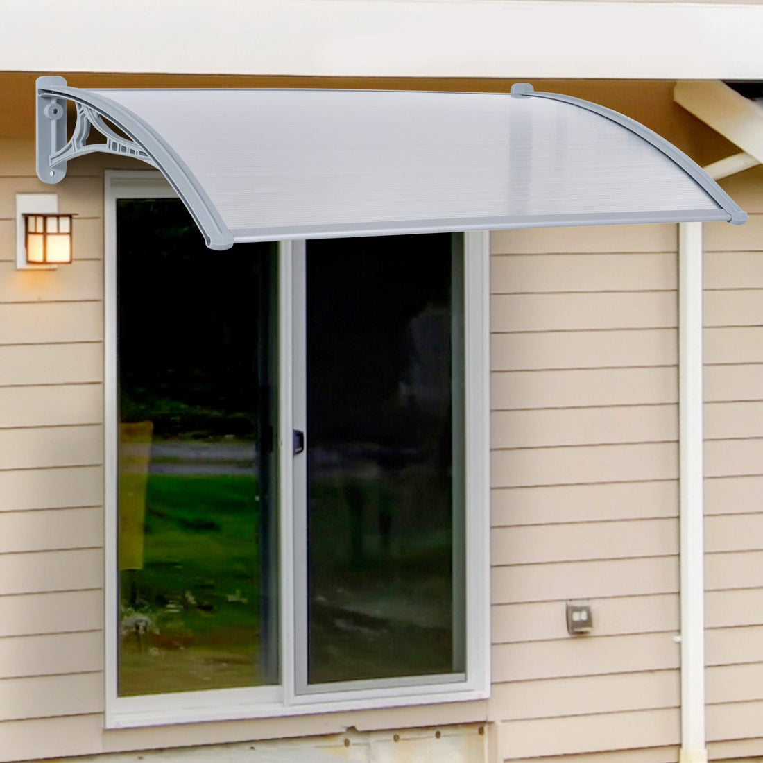 Door Awning Canopy Window Rain Shelter Cover Front Back Porch Window Shade 140cm x 70cm