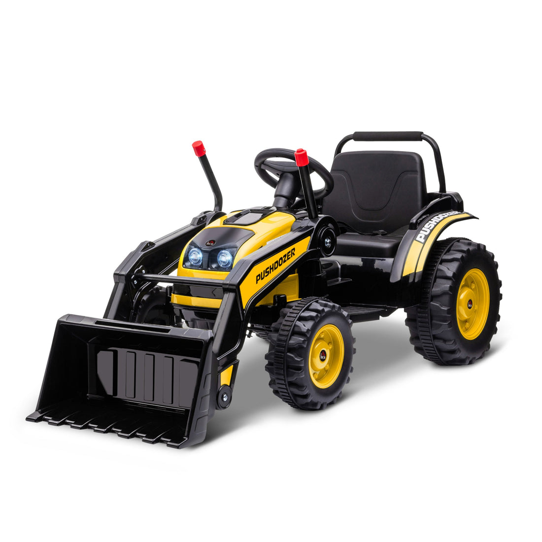 6V Electric Kids Ride On Digger Excavator Construction Tractor Music Headlight for 3-5 years Yellow