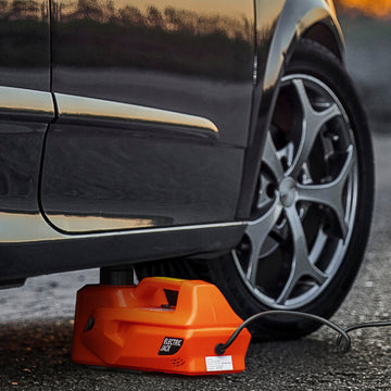 5 Ton Electric Car Jack Kit with 12V Auto Car Floor Jack, Impact Wrench, 15.5-45cm Car Tyre Lift Kit Emergency Tyre Repair Kit with Case for Cars, SUVs, Sedans, MPVs