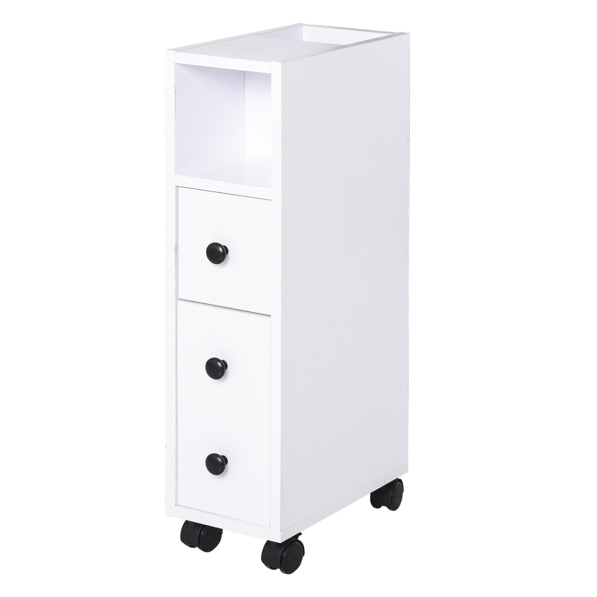 Slimline Bathroom Storage Cabinet - White