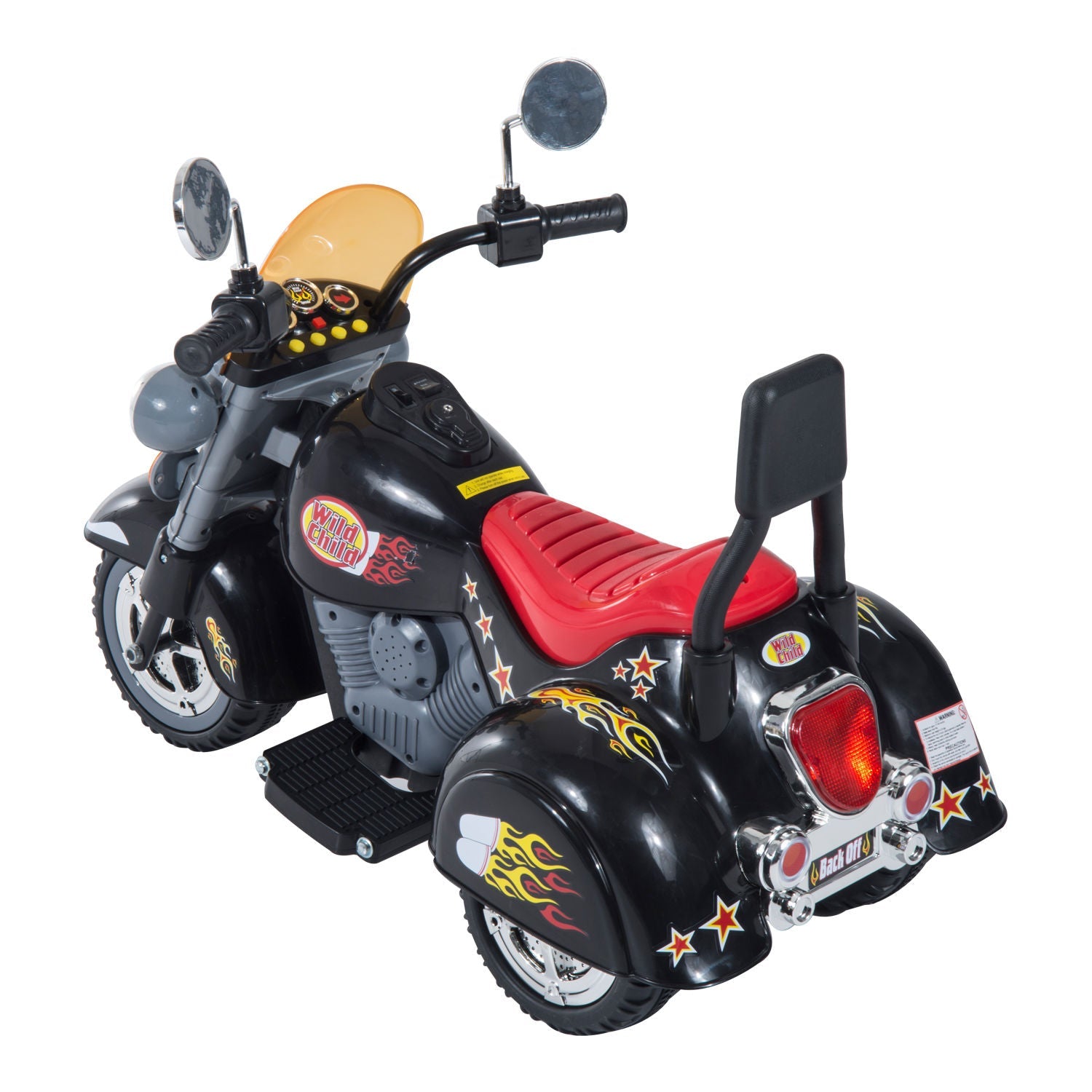 Kids Ride On Toy Car Motorbike Electric Scooter 6V Battery Operated Toy Trike-Black