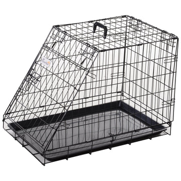 Trapeze Collapsible Dog Pet Travel Box Cage Removable Tray 77 x 47 x 55cm