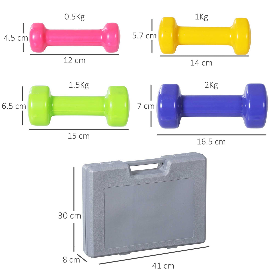 10KG Dumbbells Set with Carry Case, Hand Weights for Women and Men Home Gym Weight Lifting Training