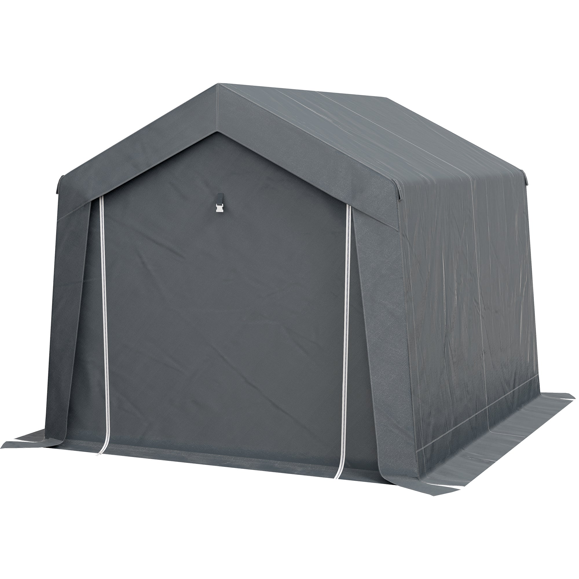 3.6 x 2.1m Portable Outdoor Shed, with Window - Dark Grey