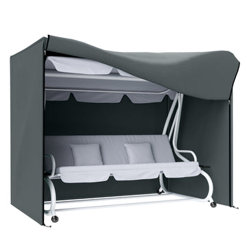 220 x 125cm Three-Seater Swing Chair Protective Cover - Grey