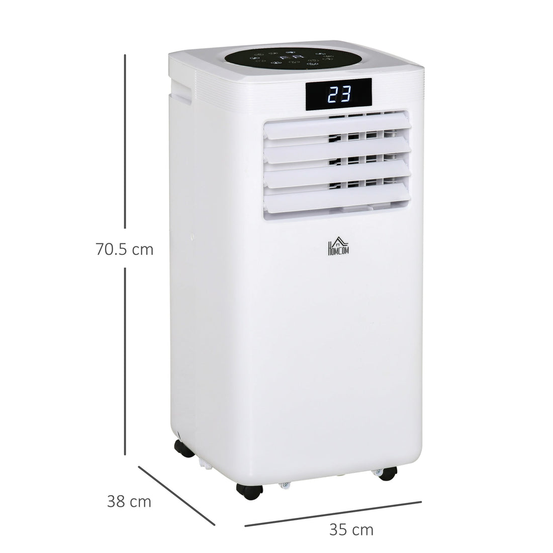 7000 BTU Air Conditioning Unit, 3-in-1 Portable Air Conditioner, Dehumidifier, Cooling Fan with Remote Control, Digital Display, 2 Speeds, 24H Timer, Window Venting Kit, 15m²
