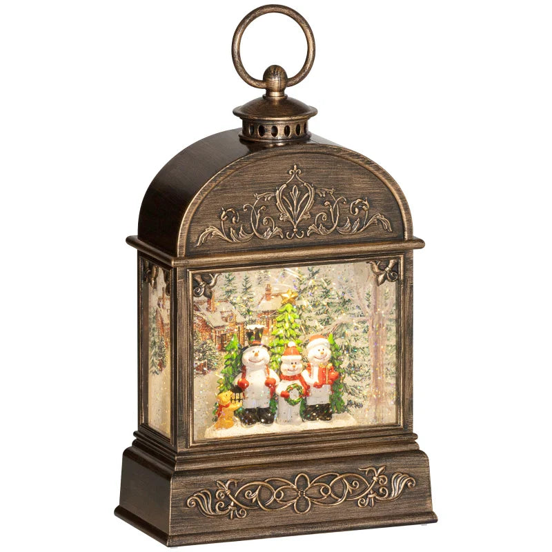 Lantern-Style Music and Lights Snow Globe