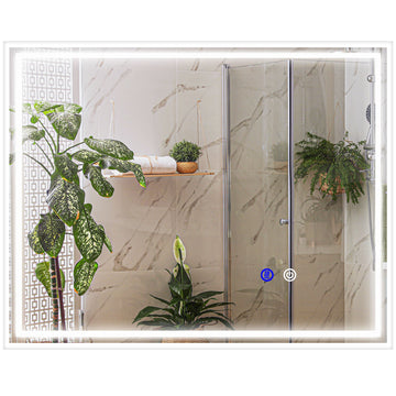 Large LED Bathroom Mirror, Illuminated Makeup Mirror, with 3 Colour, Smart Touch, Anti-Fog