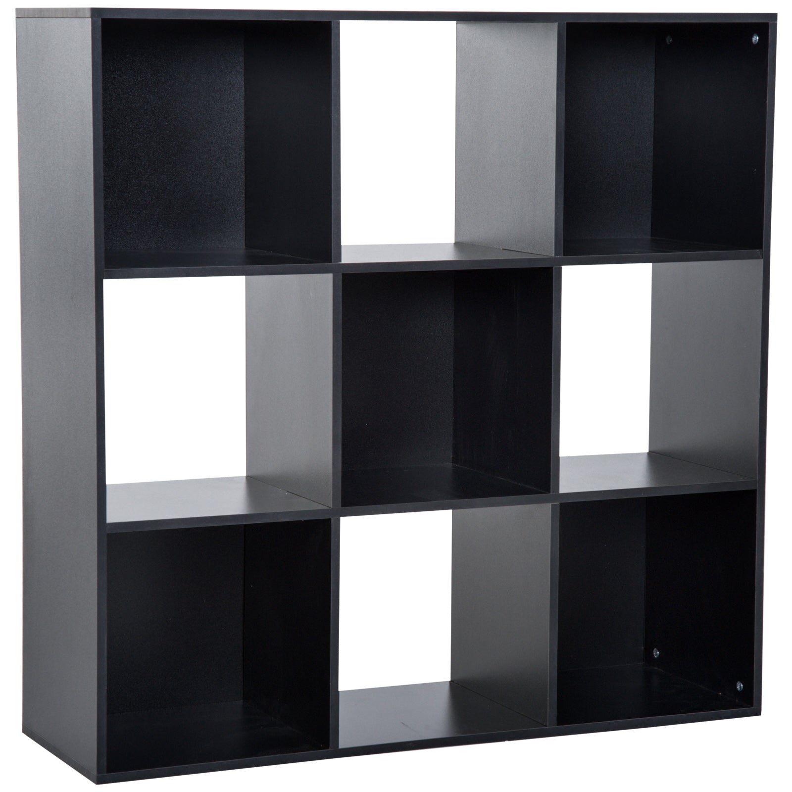 3-tier 9 Cubes Storage Unit Particle Board Cabinet Bookcase Organiser Home Office Shelves Black