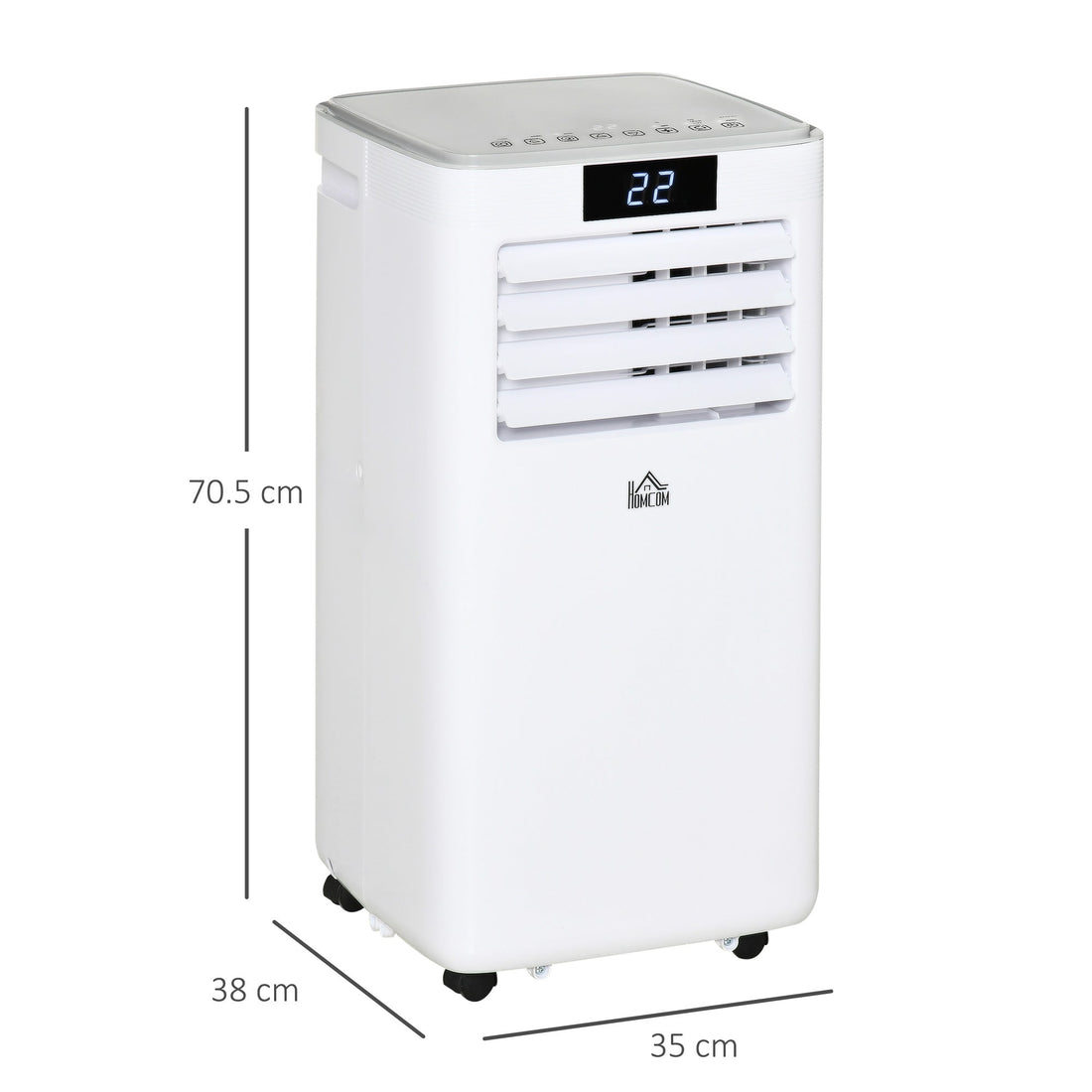 10000 BTU Air Conditioning Unit, 3-in-1 Portable Air Conditioner, Dehumidifier, Cooling Fan with Remote Control, LED Display, 2 Speeds, 24H Timer, Window Venting Kit, 22m²