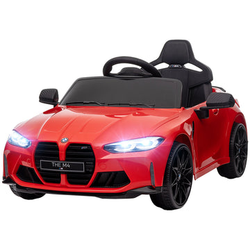 12V BMW Licensed Kids Car, with Easy Transport, Remote Control, Suspension, Music, Horn, LED Lights, Red