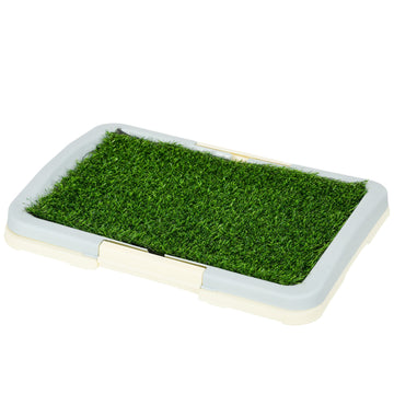 Puppy Training Pad, Indoor Portable Puppy Pad, with Artificial Grass, Grid, Panel, Tray, 46.5 x 34cm