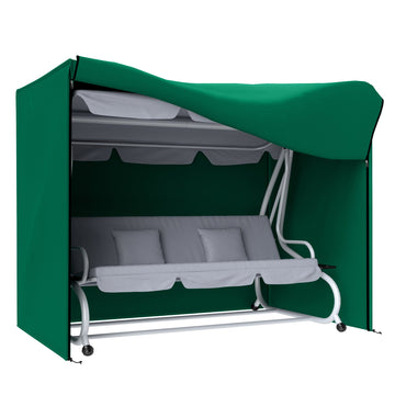 220 x 125cm Three-Seater Swing Chair Protective Cover - Green