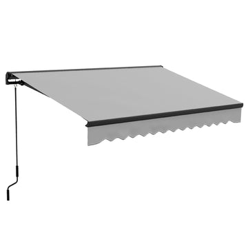 Electric Awning with Aluminium Frame and Remote Control, 3 x 2m, Light Grey