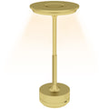 HOMCOM Cordless Table Lamp, Touch LED Desk Lamp with 4000mAh Rechargeable Battery, 3 Colour, for Bedroom Living Room, Gold Tone