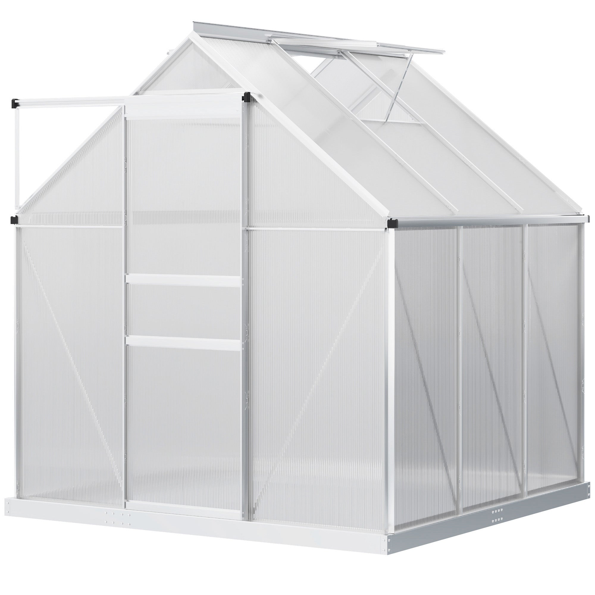 190 x 190cm Walk-In Polycarbonate Greenhouse