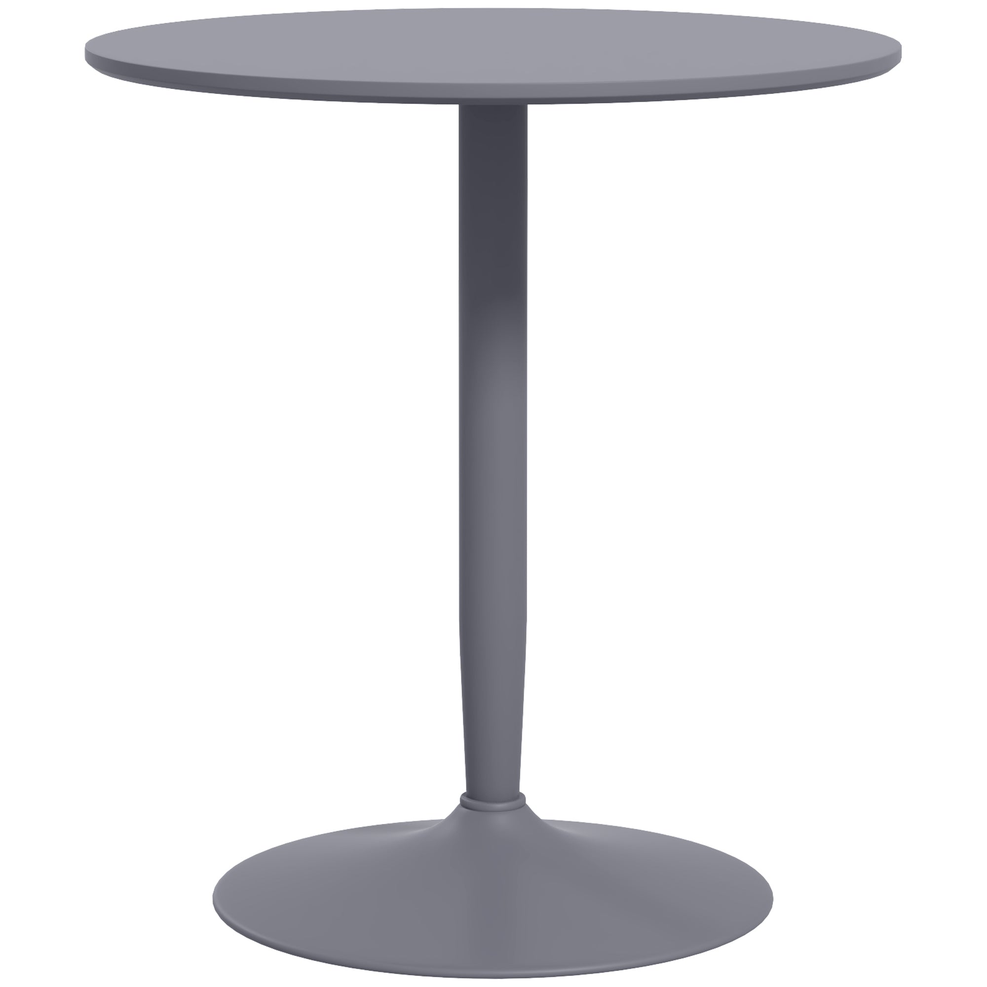 75H x Φ70cm Two-Person Minimalistic Dining Table - Grey