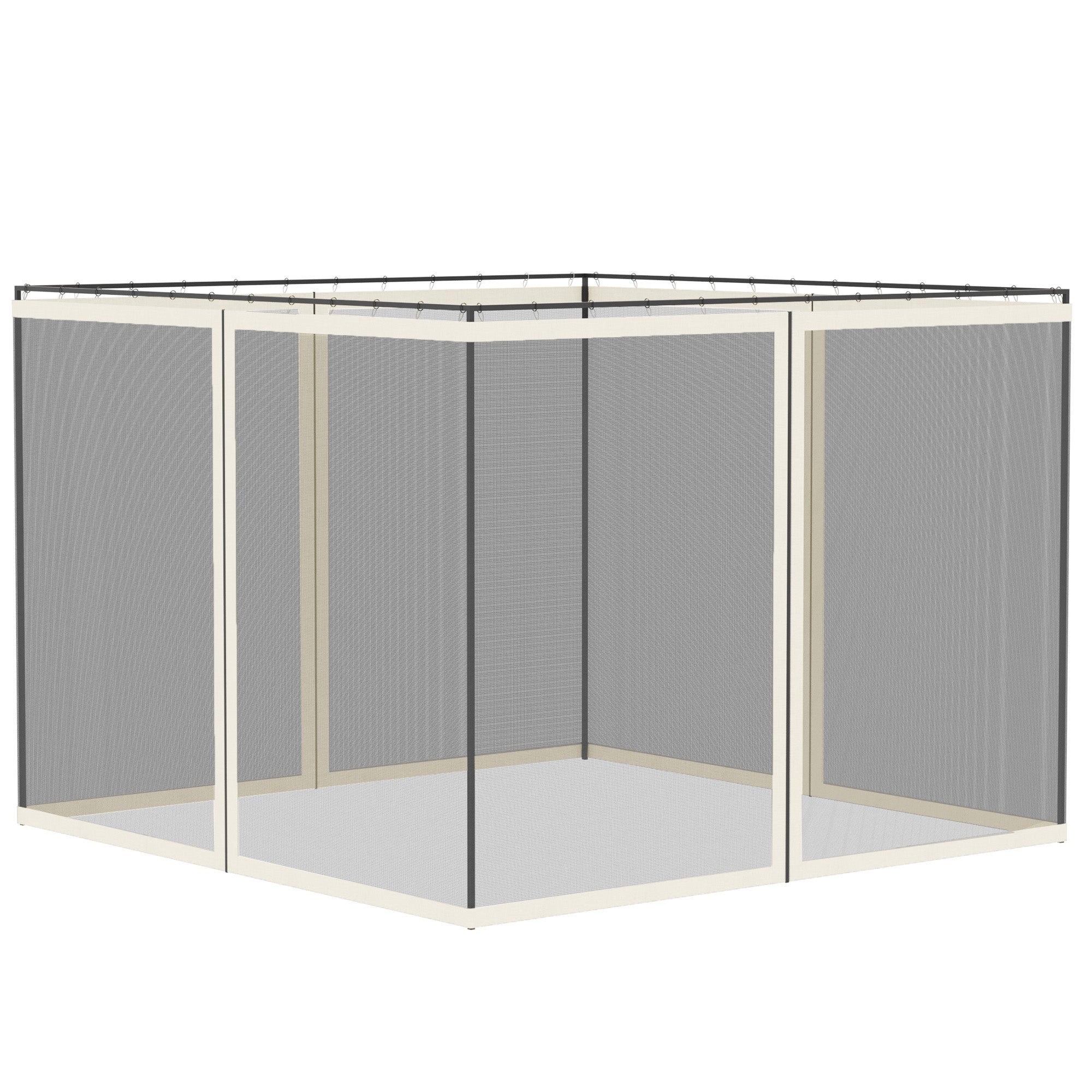 302 x 207cm Universal Replacement Mesh Sidewall Netting for Gazebos and Canopy Tents, (Sidewall Only) White