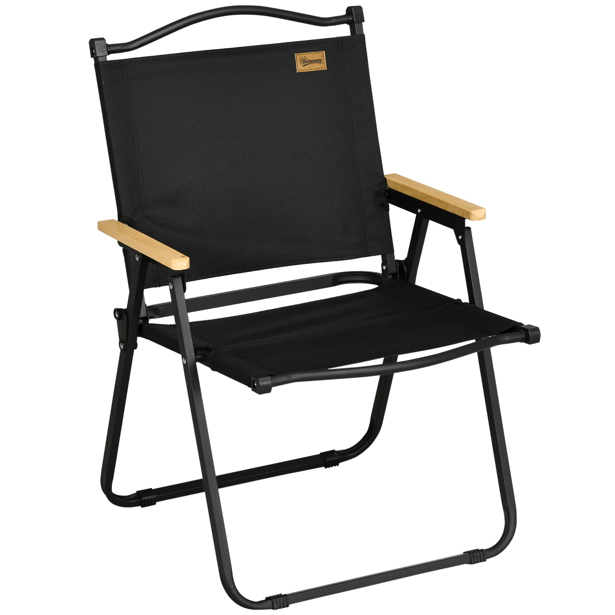 Camping Chair for Adults, Lightweight Folding Chair, Portable Chair for Camping, Fishing, Beach and Outdoor Travel, Black