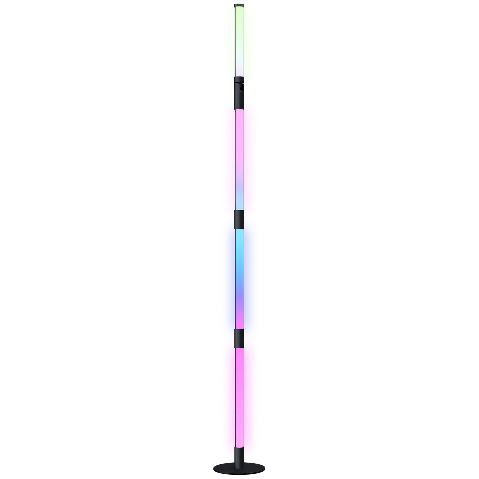LED Floor Lamp, 360° RGB Detachable Corner Floor Lamp with App & Remote Control, Colour Changing Standing Lamp with Music Sync & Timing, for Living Room, Game Room, Dark Grey