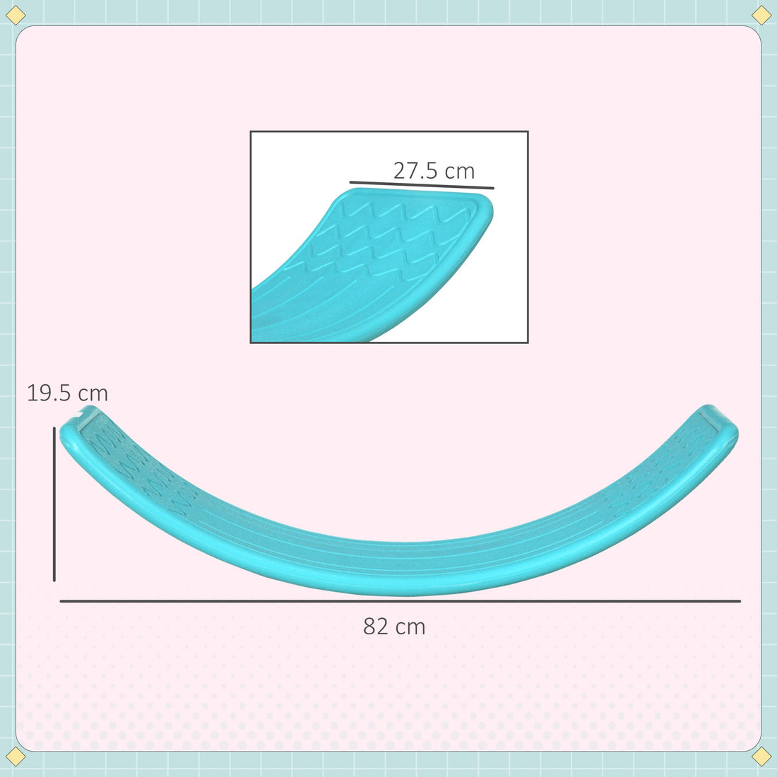 Balance Board, Kids Wobble board, for Ages 3-6 Years - Blue