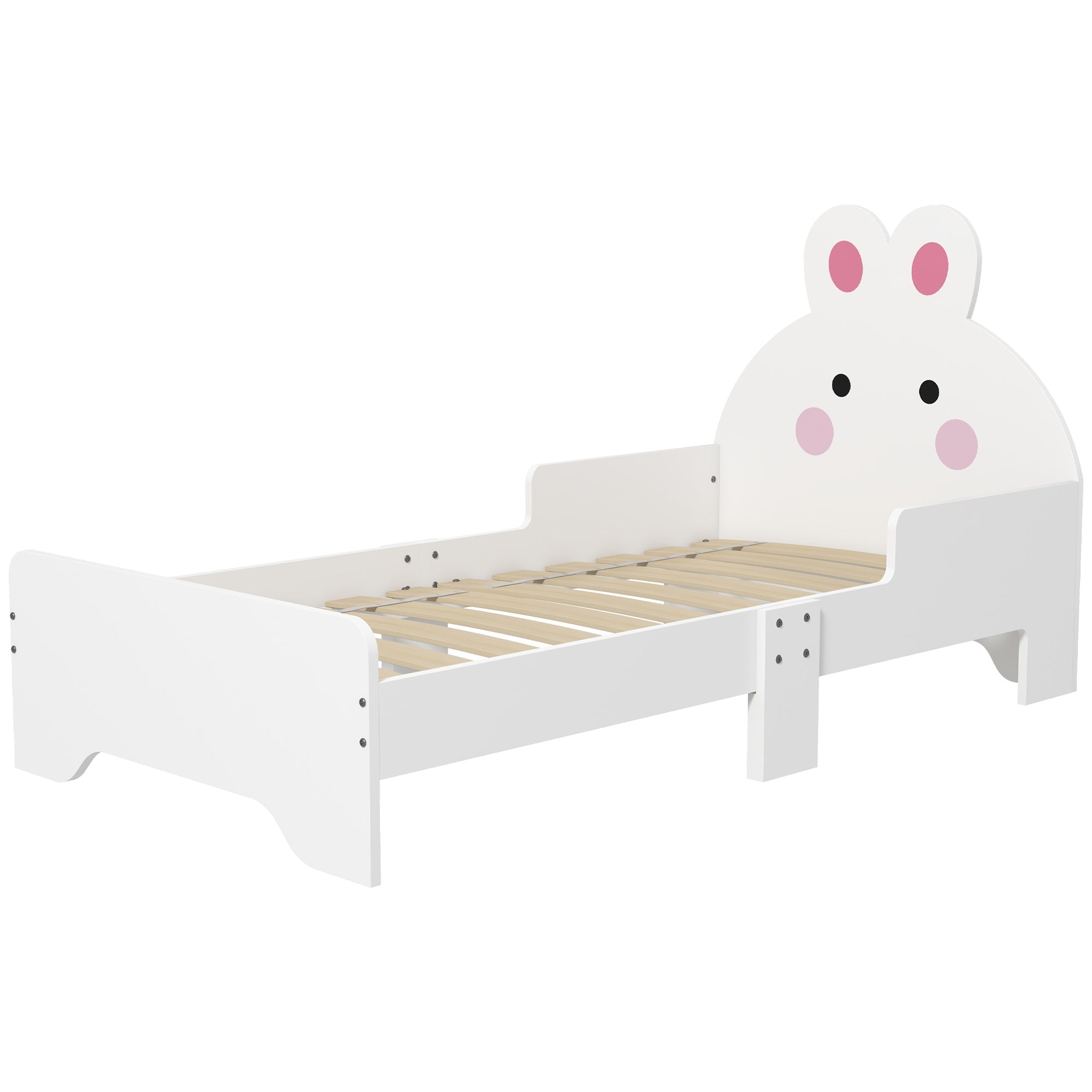 Rabbit-Designed Toddler Bed, Kids Bedroom Furniture - White