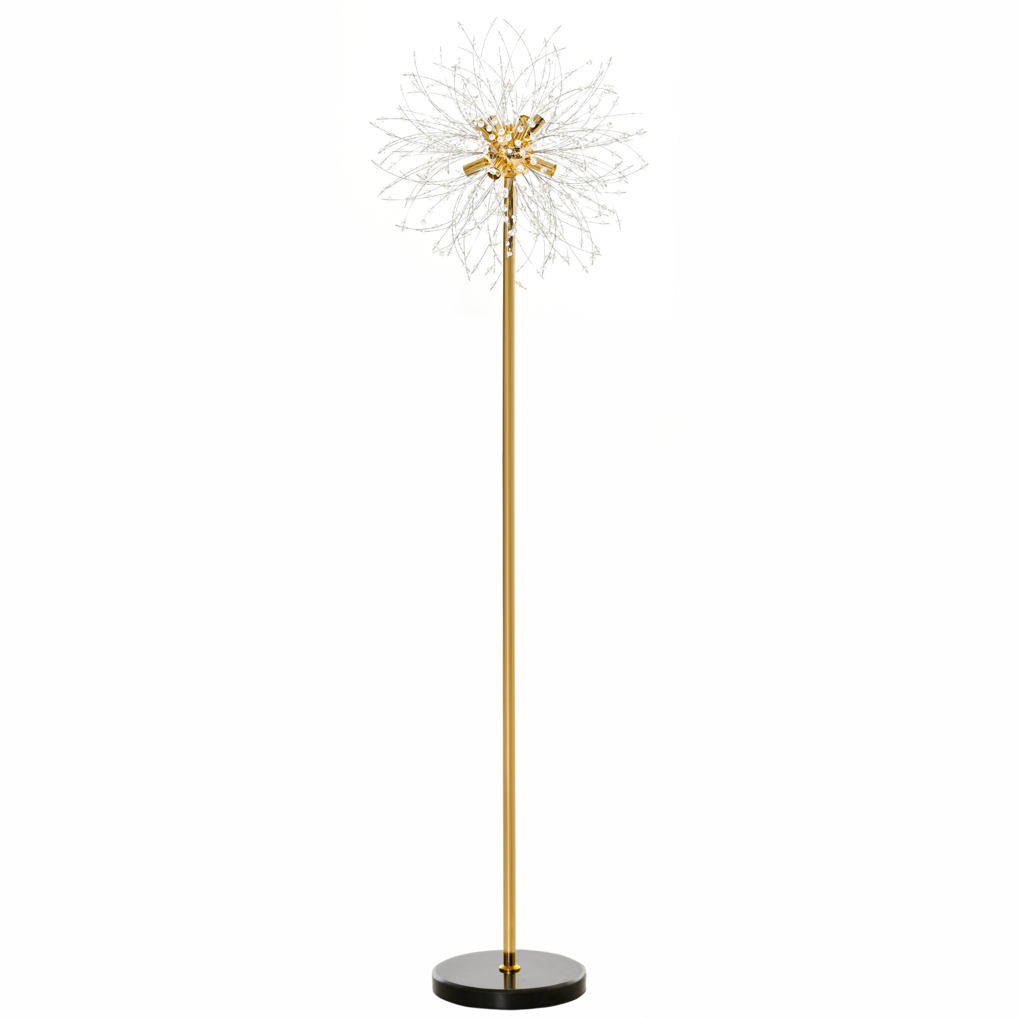 HOMCOM Modern Floor Lamp, Tall Standing Lamp with Dandelion-like Lampshade for Living Room