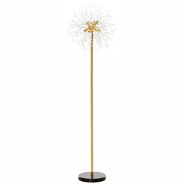 HOMCOM Modern Floor Lamp, Tall Standing Lamp with Dandelion-like Lampshade for Living Room