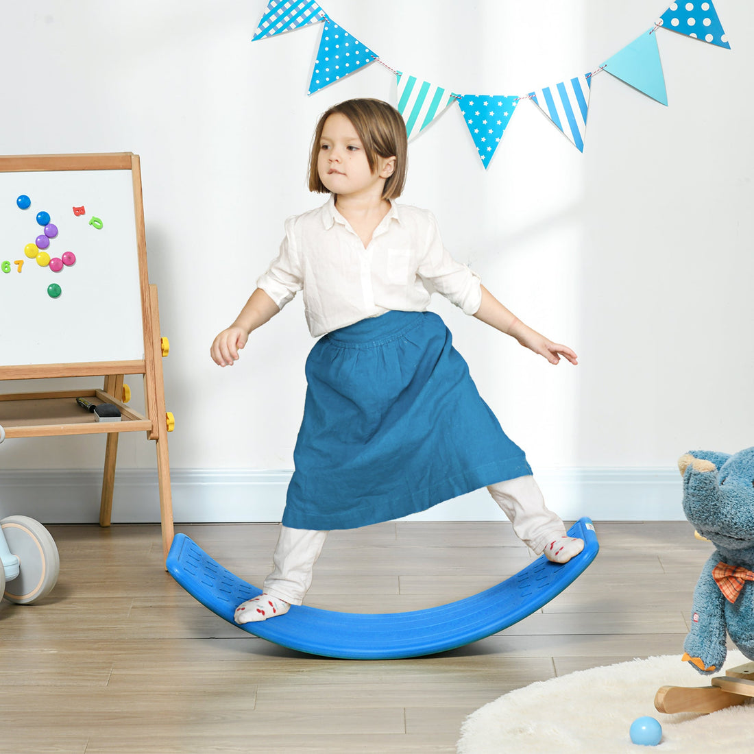 Balance Board, Kids Wobble board, for Ages 3-6 Years - Dark Blue