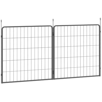 2 Piece Dog Pen Expansion Pack for 80cm High Pet Playpen with 3 Stakes, for Small and Medium Dogs