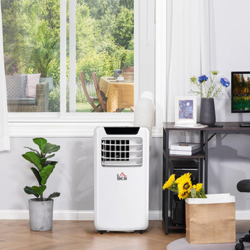 10000 BTU Air Conditioning Unit, 3-in-1 Portable Air Conditioner, Dehumidifier, Cooling Fan with Remote Control, LED Display, 2 Speeds, 24H Timer, Window Venting Kit, 18m²