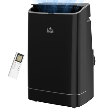 14000 BTU Mobile Air Conditioner, 35m², Smart Home WiFi, with Dehumidifier, Fan, 24H Timer, Window Kit, Black