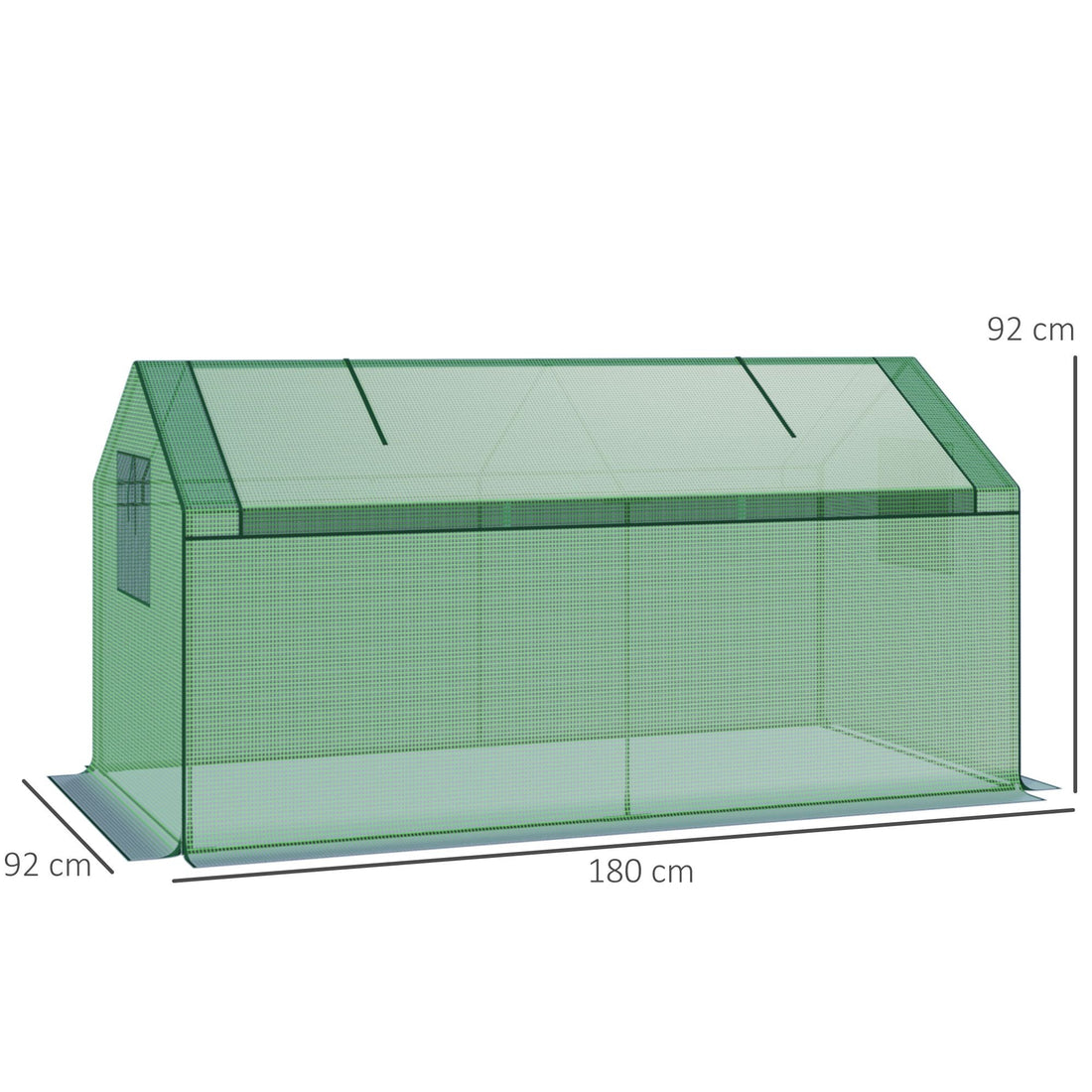 Mini Greenhouse Portable Garden Growhouse for Tomatoes Plants with Large Zipper Windows for Outdoor, Indoor, 180 x 92 x 92cm, Green