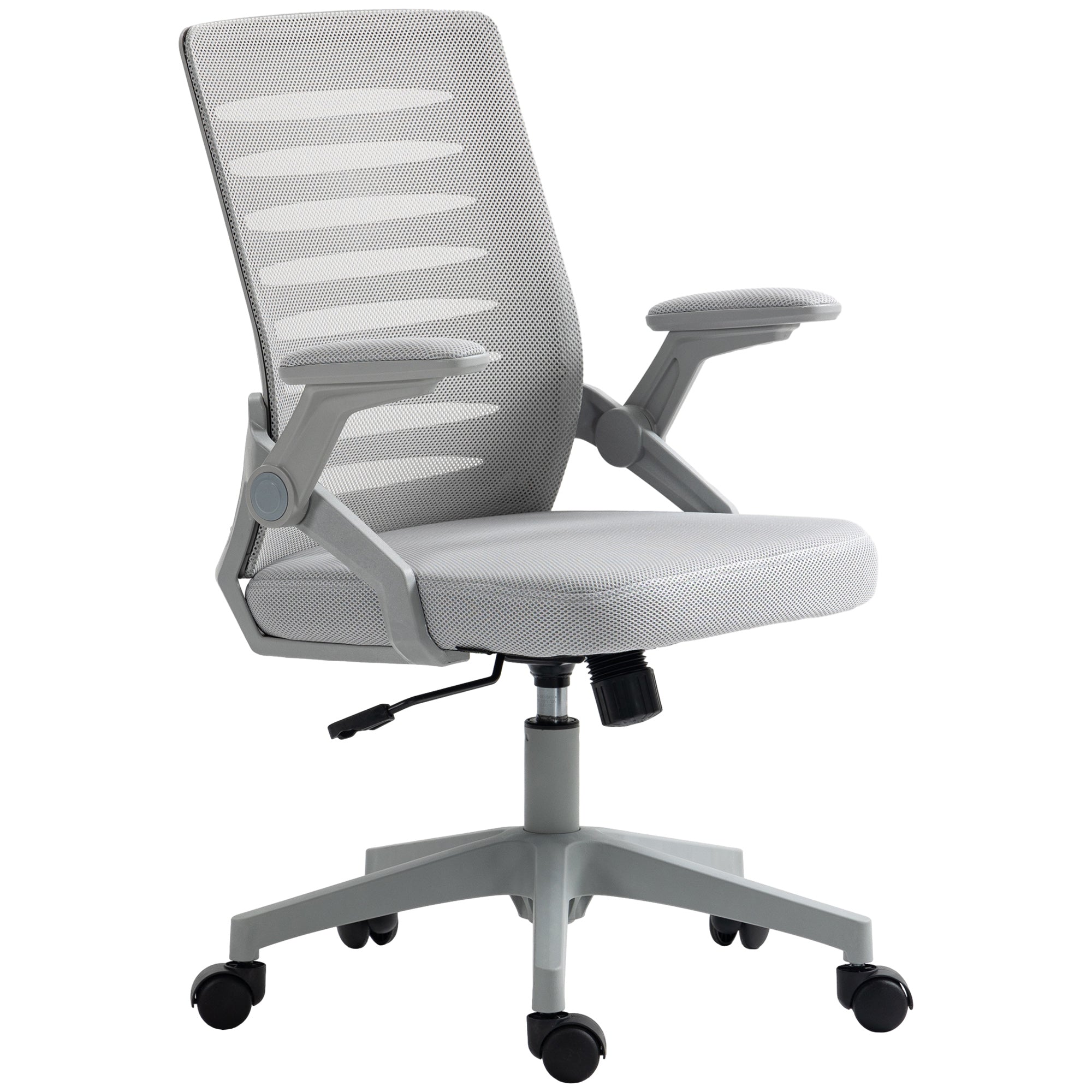 44-53.5cm Adjustable Height Work Chair, with Mesh Back - Grey