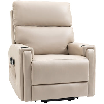 Electric Riser and Recliner Chair, with Massage and Heat - Beige