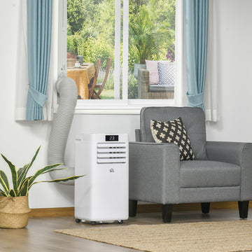 10000 BTU Air Conditioning Unit, 3-in-1 Portable Air Conditioner, Dehumidifier, Cooling Fan with Remote Control, Digital Display, 2 Speeds, 24H Timer, Window Venting Kit, 22m²