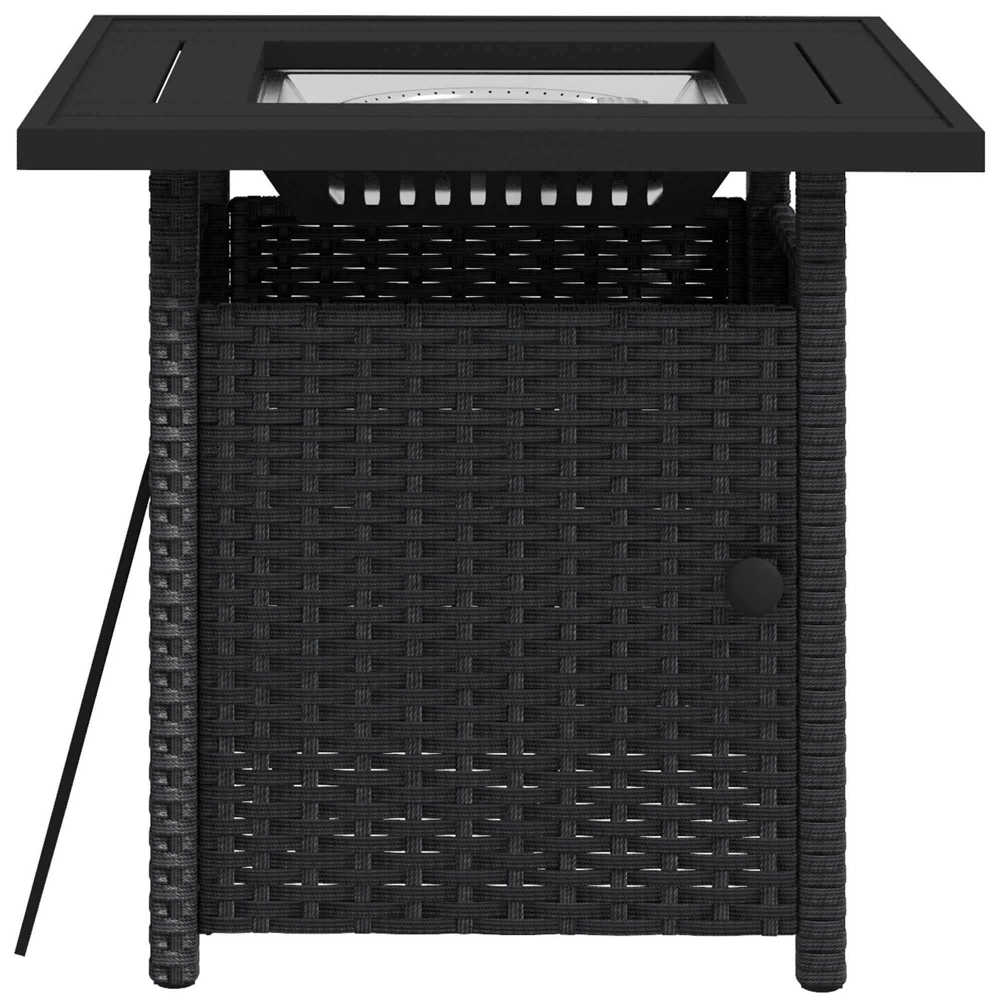 72.5 x 72.5cm 50,000 BTU Fire Pit Table, with Cover - Black