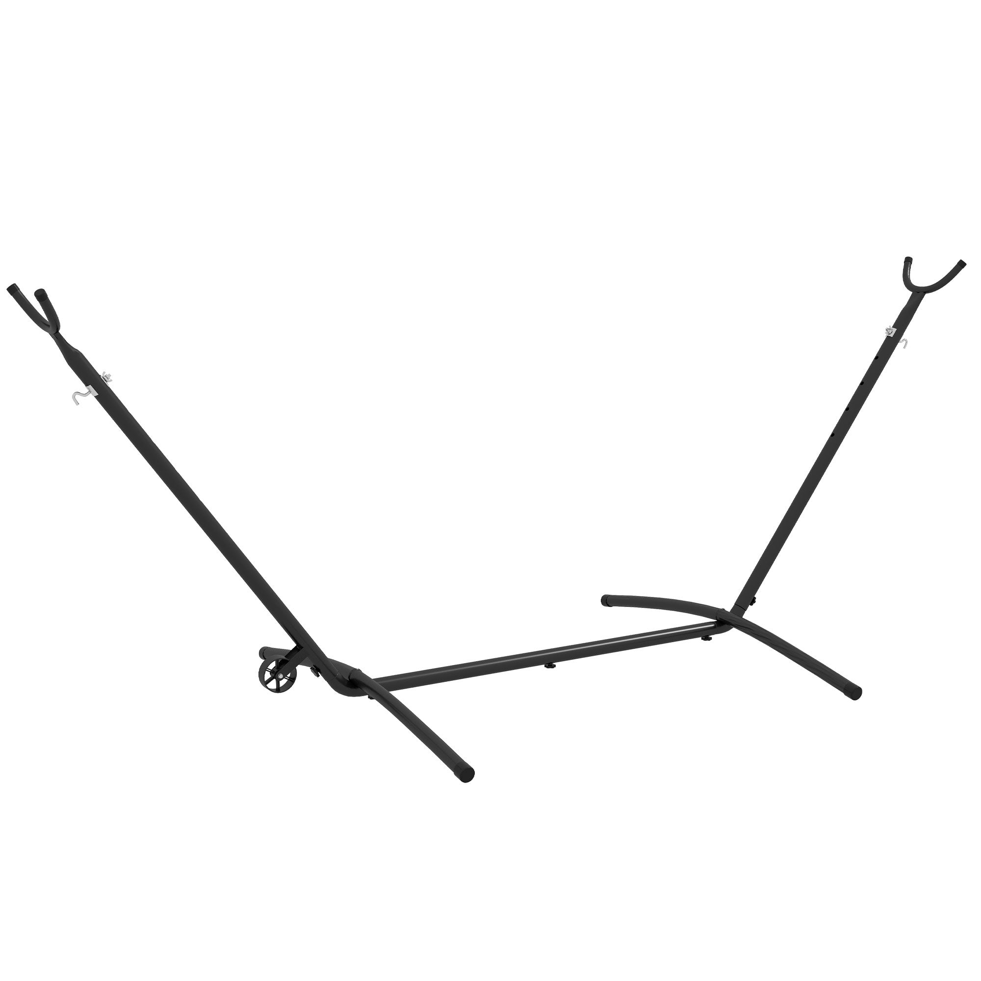 9.5ft Hammock Stand, Portable Hammock with Wheels, Adjustable Hammock Net Stand with Carry Bag, for String-style, Brazilian-style, Flat-style, Rope-style Hammocks, Black