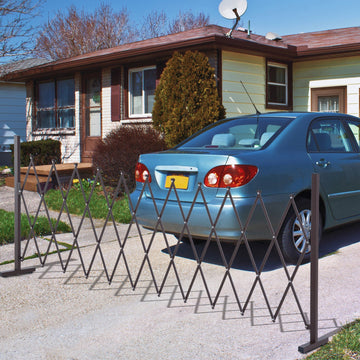 Expanding Trellis Fence Freestanding Movable Fence Foldable Garden Screen Panel Aluminum, 300cm x 103.5 cm, Dark Brown