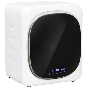 4kg Vented Tumble Dryer with Deodorize, Smart Mode, 800W Compact Tumble Dryer with Stainless Steel Tub, Front Load, for Flat, Home, RVs, White