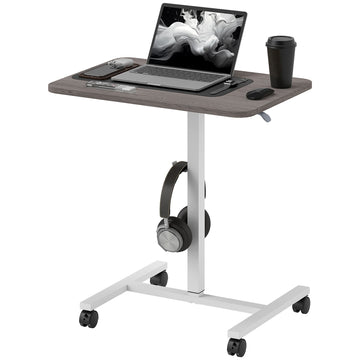 75-115cm Manual Adjustable Sit-To-Stand Desk - White/Grey